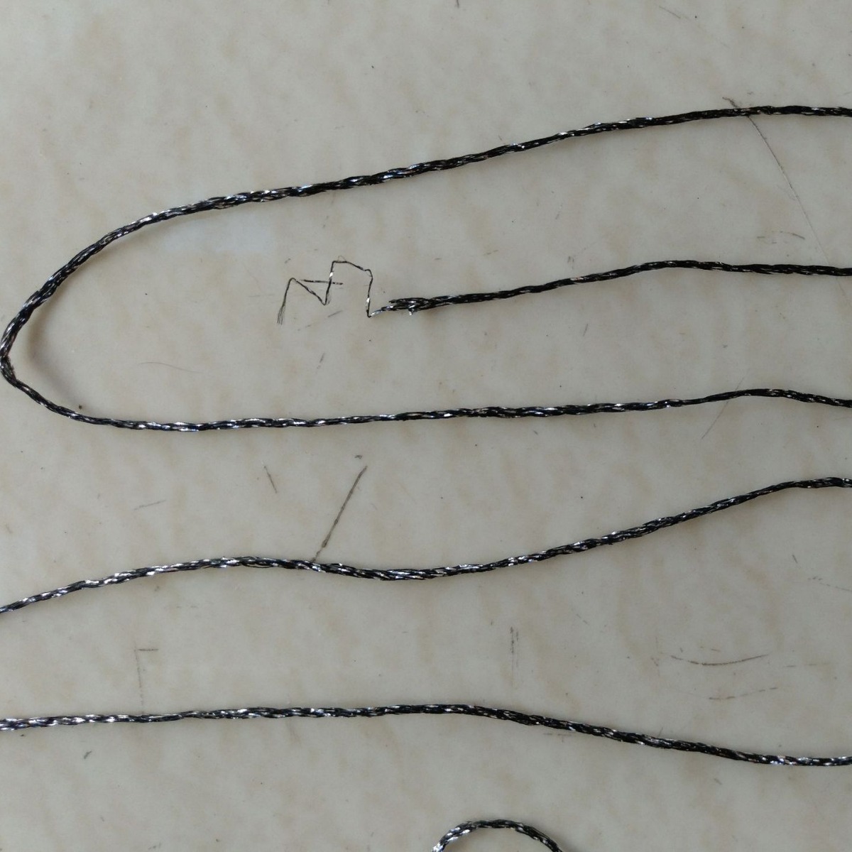 黄涤纶丝勾网带黄金纱线深蓝亮线针织下摆袖口红涤线捻金属红丝