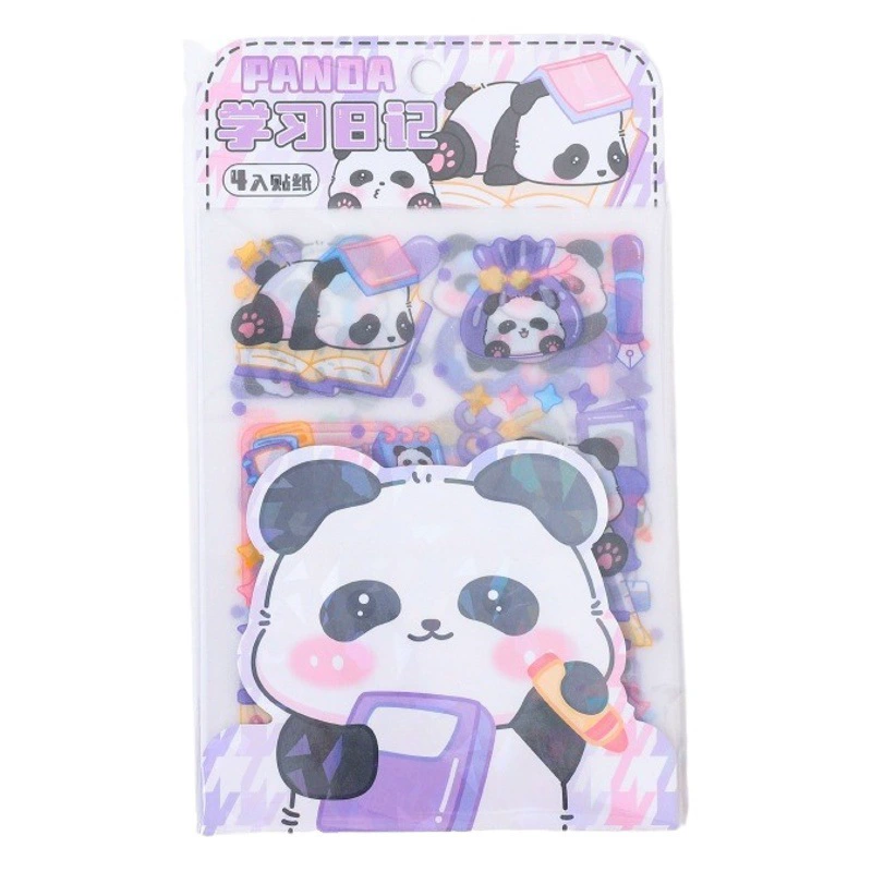 Панда матовые наклейки одиночные продажи милый мультфильм матовые наклейки для домашних животных декоративный чехол для телефона чашка для воды наклейки для карт goo