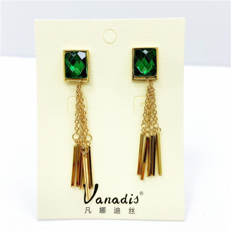 New long fashion tassel stainless steel earrings women