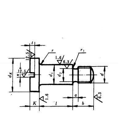 Բ��ͷ������λ�ݶ�M1.6*2 ������λ��˿GB830 ̨����˿Din923
