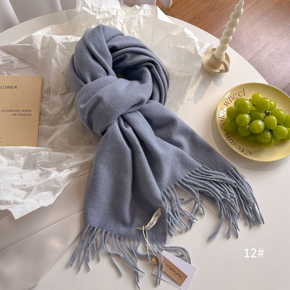 Nuova collezione autunno/inverno 2026: sciarpa in cashmere da donna, sensazione di alta qualità, mantello leggero di lusso con lettera H invernale, scaldacollo spesso e caldo_voghion.com