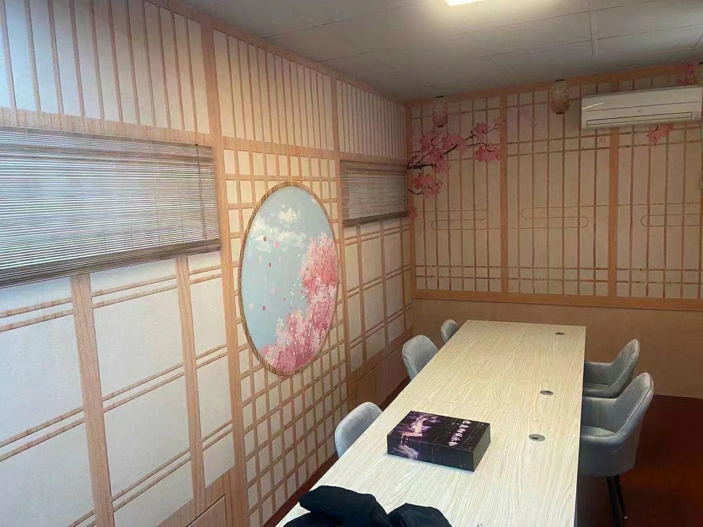 背景墙日式樱花榻
