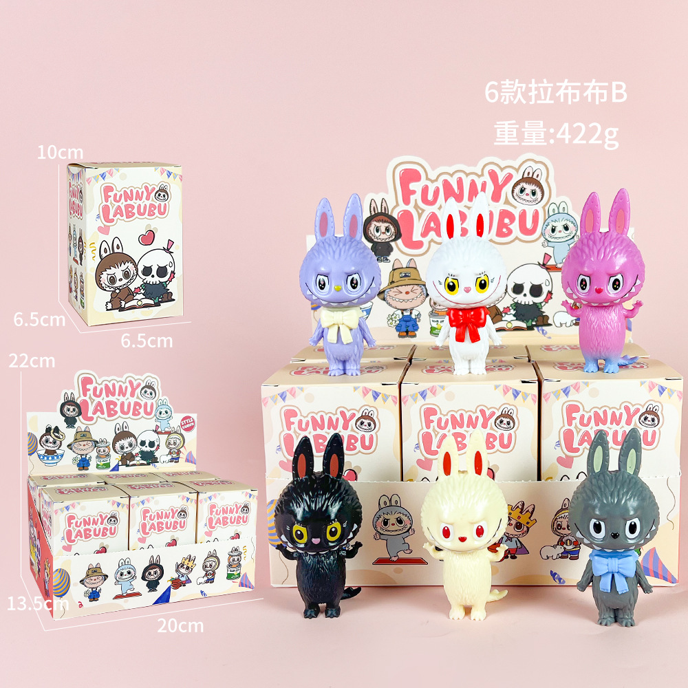 6 couleurs de Labubu B [boîte surprise + présentoir]