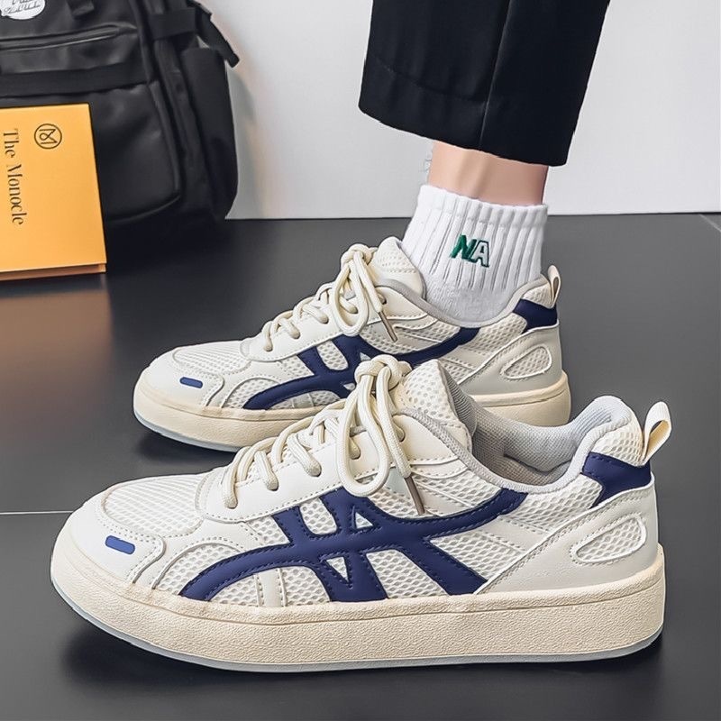 Zapatos de hombre 2026 nuevo otoño transpirable malla tendencia versátil zapatos de skate de altura baja zapatos deportivos de moda casuales antideslizantes
