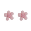 Fuchsia soft small design cute earrings, flowered, trend of season