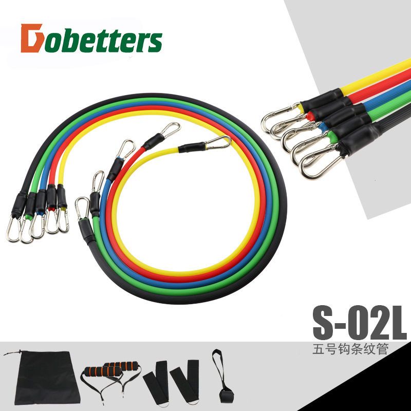 11 piezas de tensión dispositivo de tensión cuerda de la función de fitness dispositivo de tensión traje de entrenamiento muscular cinturón elástico traje al por mayor