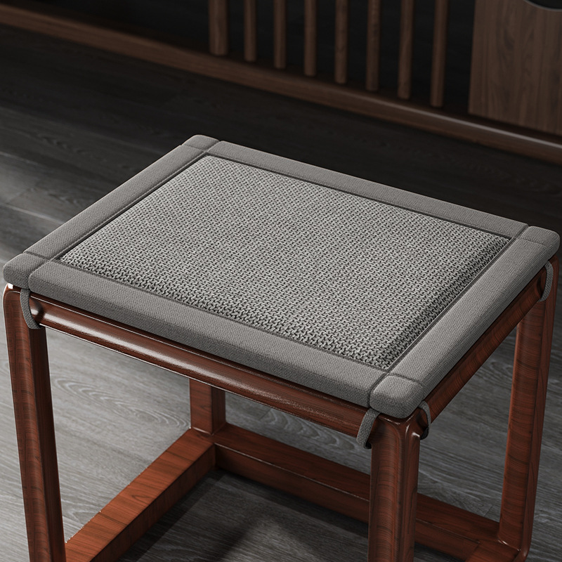 Cojín de madera china, cojín de cuerda gruesa, cojín de esponja, cojín de silla de madera roja, cojín de silla de mesa de té de nuevo estilo chino