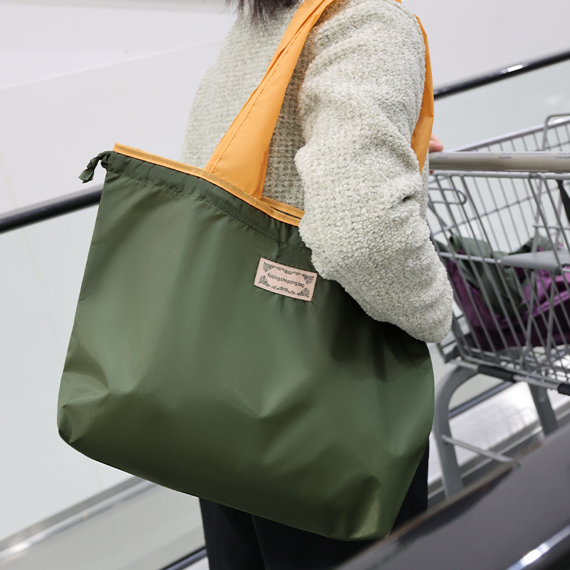 Foldable Shopping Bag, Portable Shoulder Bag, Large Capacity Drawstring Tote Bag, Waterproof Grocery Bag, Wholesale Custom Logo Foldable Shopping Bag, Portable Shoulder Bag, Large Capacity Drawstring Tote Bag, Waterproof Grocery Bag, Wholesale Custom Logo