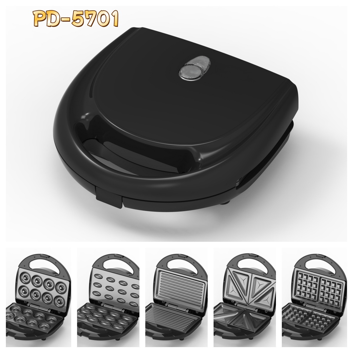 Cross-Border Sandwich Machine Breakfast Machine 416 Light Food Machine Waffle Machine Hot Toast Press Toaster