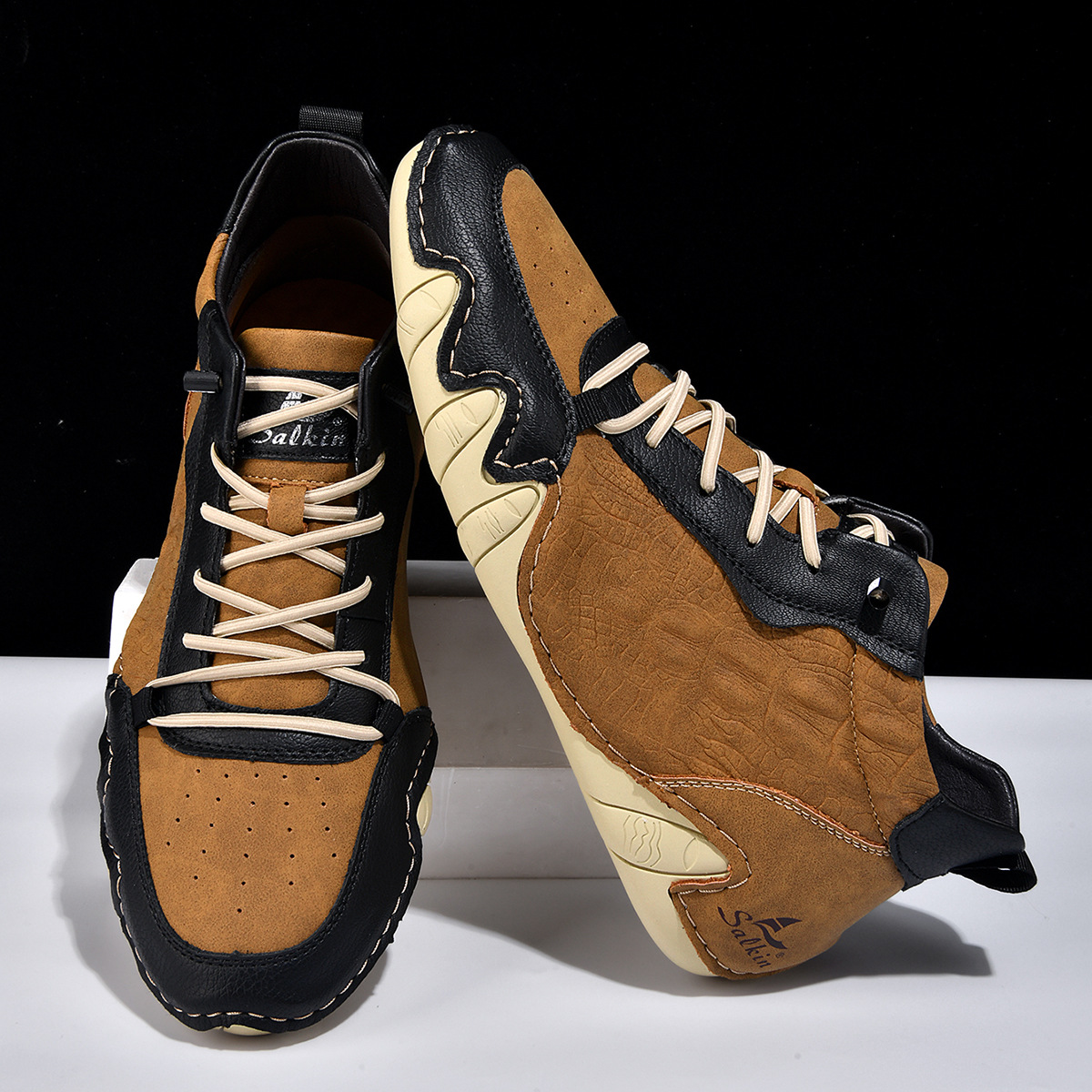 Herren Mid-top Martin Boots Mit Weiter Passform Für Freizeit_voghion.com