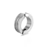 Double -striped silver ear clip
