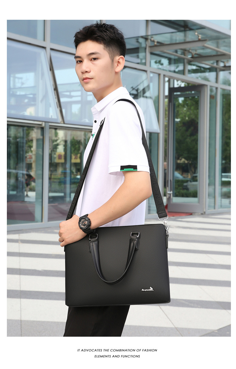 Men's Fashion Solid Color Oxford Cloth Briefcases display picture 1