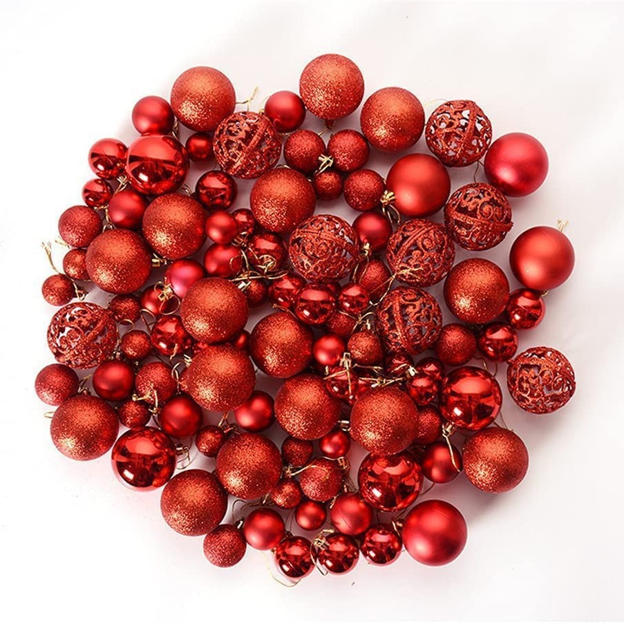 Inventario transfronterizo conjunto de bola de Navidad 102PCS árbol estrella de Navidad árbol de Navidad colgante bola decorativa