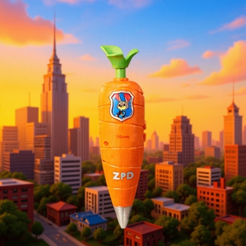 Internet Celebrity Zootopia Carrot Recording Pen Toy Cartoon Juny  Compact Pen Cartoon Ballpoint Stationery