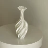 Утолщённая, 25 см, шёлковый, белый, 82 г, скрученная ваза
