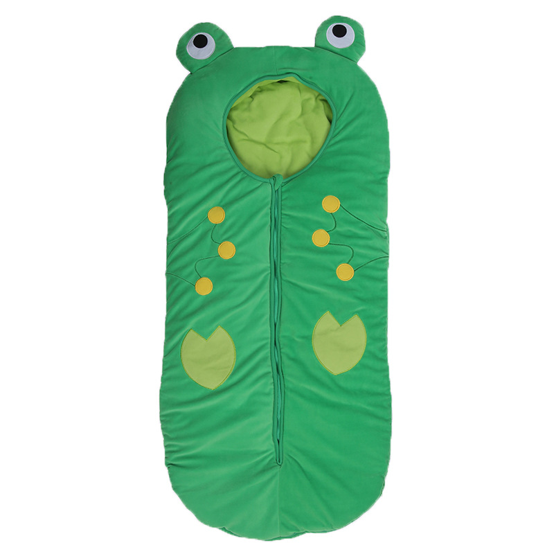 2020 New style children's warm sleeping bag Frog Cartoon children's warm print manufacturer custom wholesale sleeping clothes detail image 5