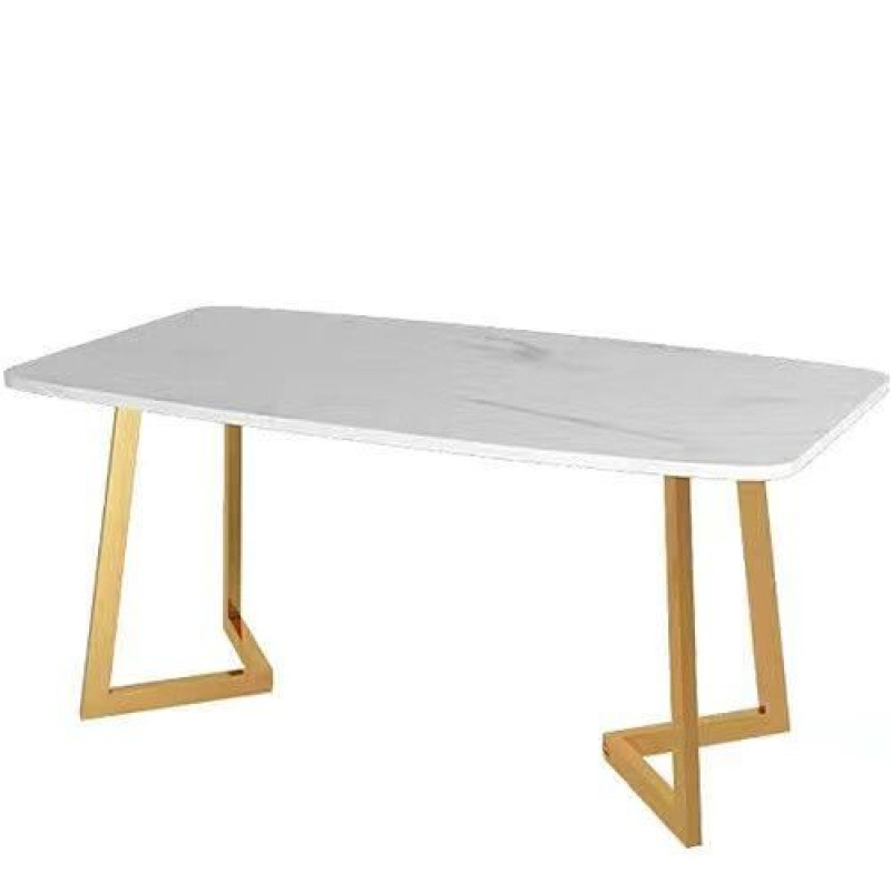 Comedor moderno y minimalista, mesa de comedor de mármol nórdico, mesa de comedor rectangular, mesa de comedor doméstica pequeña, combinación de mesa y silla