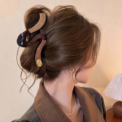 フランスのシンプルな衝突色の大きい波は女性の高級感のサメを挟みます。