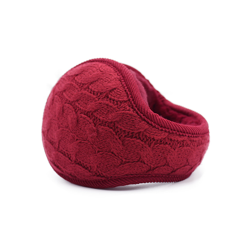 秋冬の売れ筋商品、折りたたみ式暖かいイヤーマフ、ニットジャカード防寒イヤーマフ、イヤーウォーマー、イヤーマフ卸売