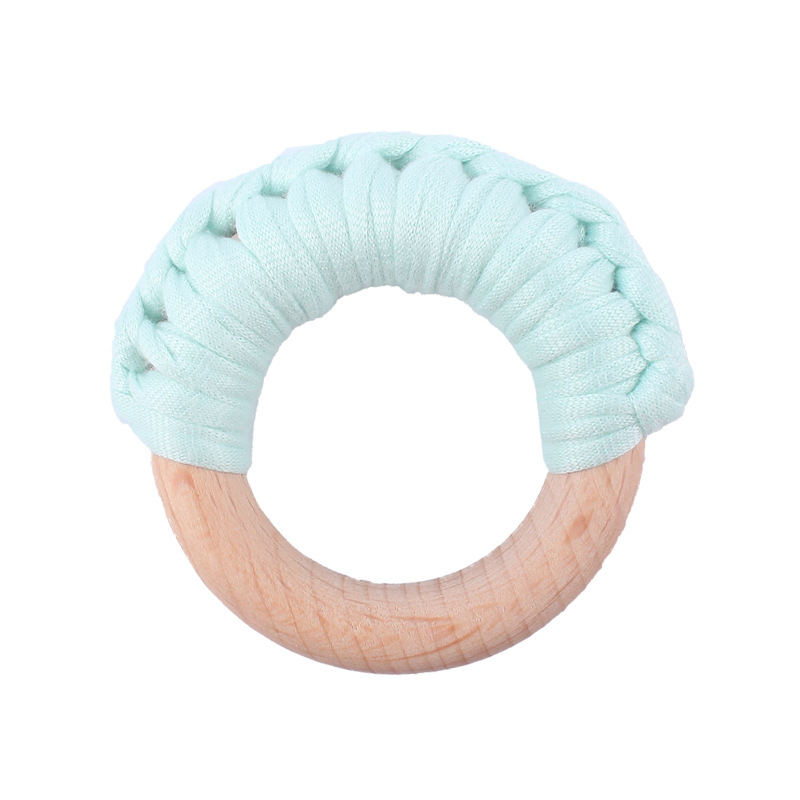 Nuevo bebé suministros hechos a mano de algodón tejido creativo bebé Beech anillo mordedura molar juguete mano