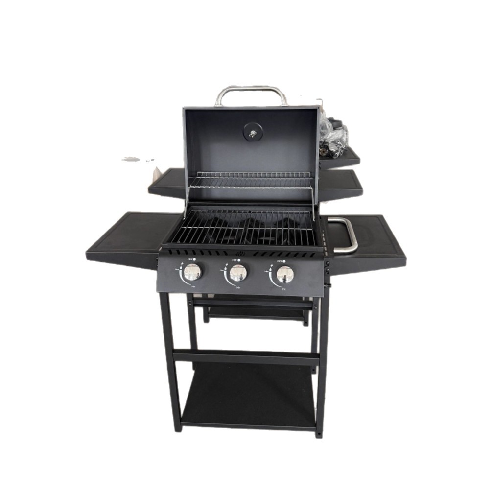 Parrilla de gas grande multifuncional con horno lateral, parrilla americana, campamento al aire libre, barbacoa de fiesta informal