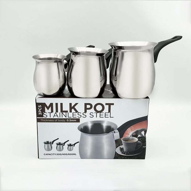 Suit Bakelite handle Turkey drum coffee pot big belly stainless steel fancy milk cup hot coffee pot