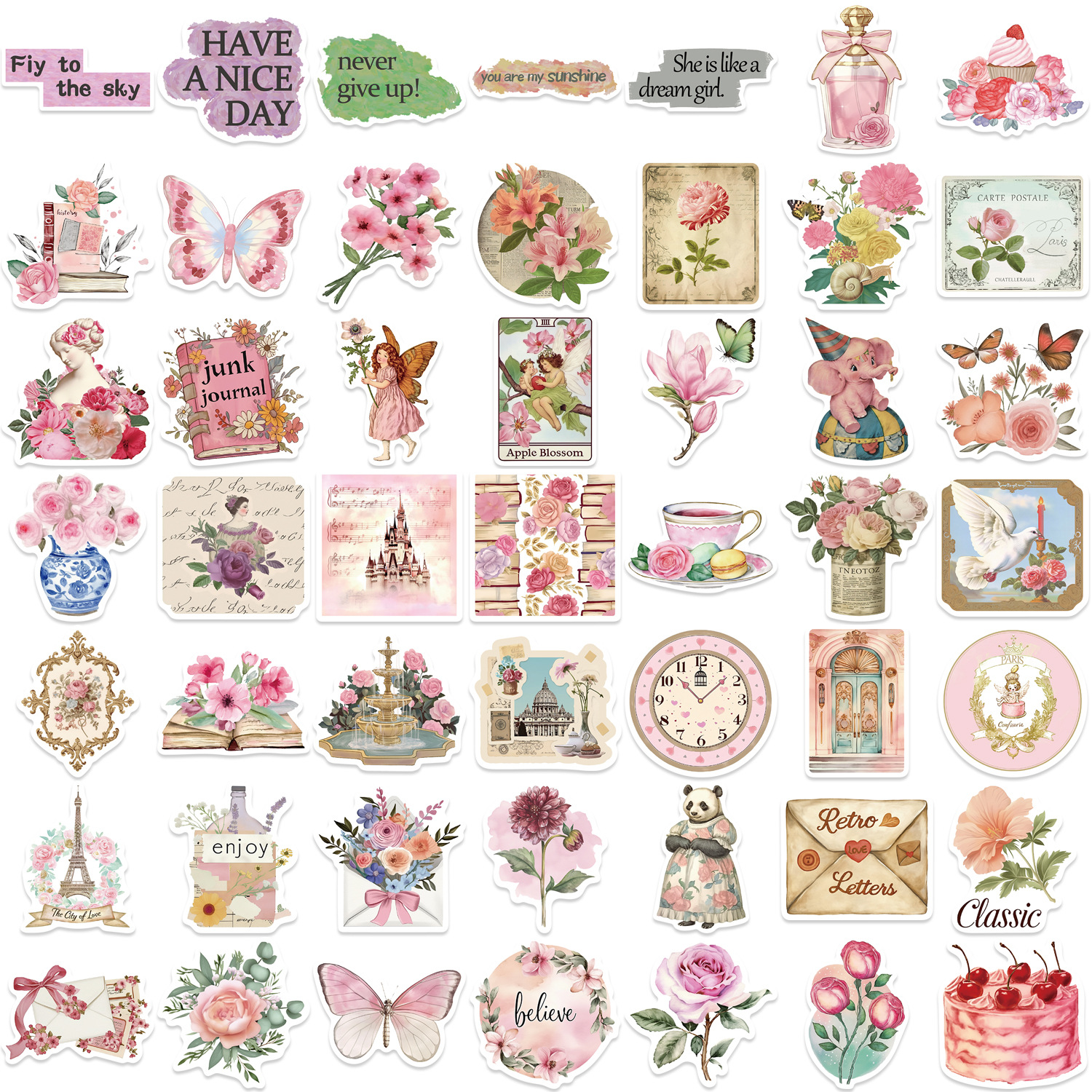 22g Weight Stickers Stationery Type 1 Set Quantity School Occasion PVC self-adhesive Material Cartoon Pattern Cute Style 1 Set Cartoon School PVC Self-adhesive Cute Stickers 1