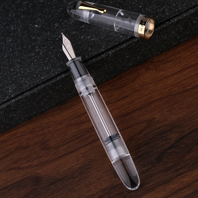 MAJOHN maestro C4 transparente a prueba de fugas de gran capacidad titular de la pluma de almacenamiento de tinta de color de escritura de negocios Universal Iridium pluma de oro image 4