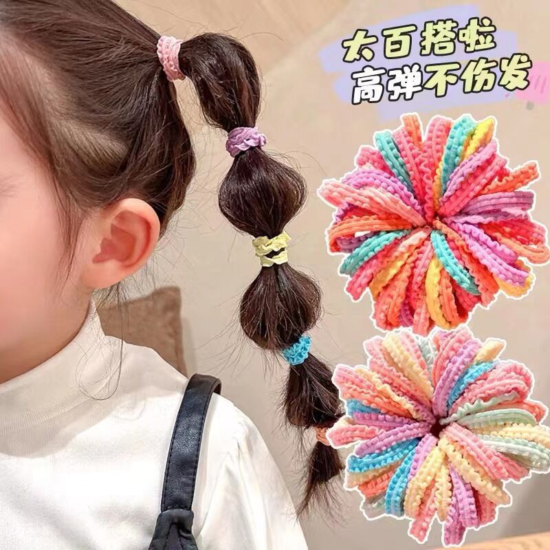 Candy color seam free headband hair circle for baby girls lace small leather band ins girls headwear hair accessories wholesale