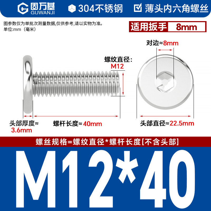 304 M12*40