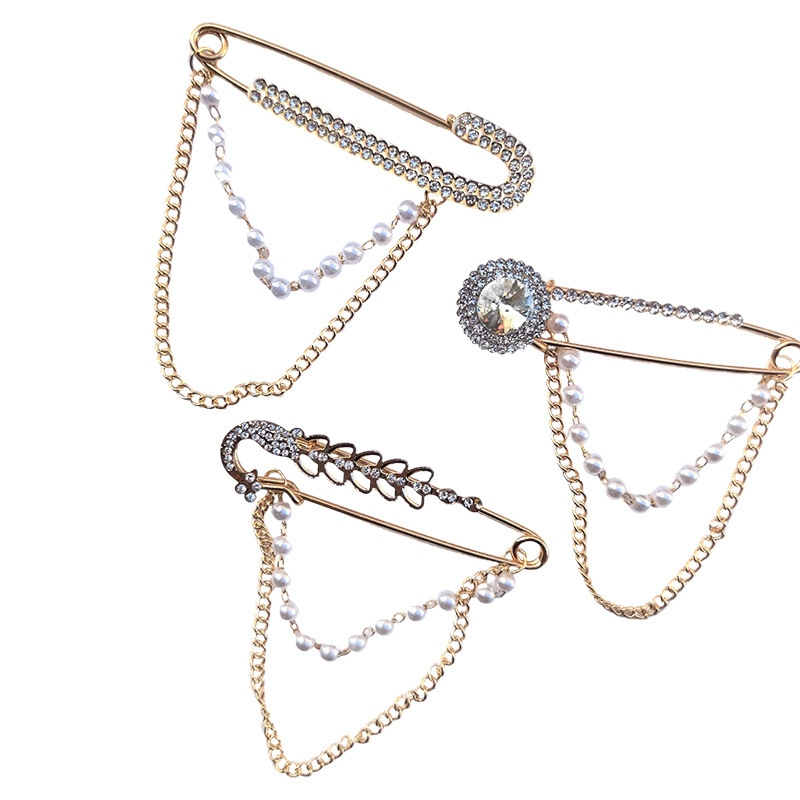 Broche chaîne rétro tendance et élégante, style streetwear, boucle décorative pour ceinture._voghion.com