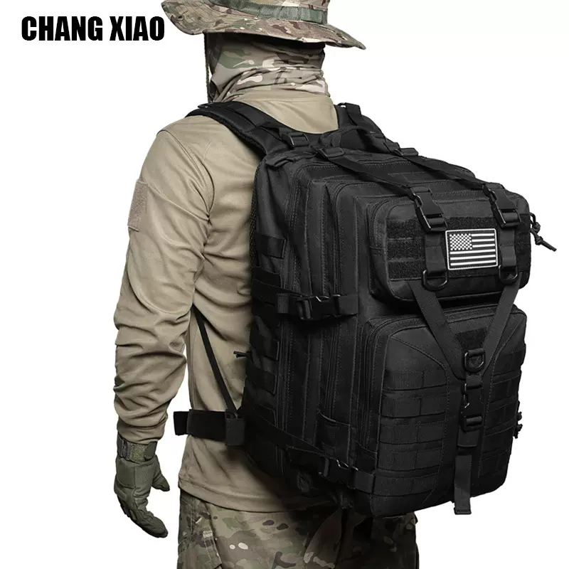 跨境迷彩户外运动登山防水旅行包战术双肩包大容量多功能野营背包