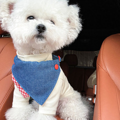 PETCIRCLE 越境人気ペット唾液タオルよだれかけ三角スカーフ猫犬カウボーイスタイル