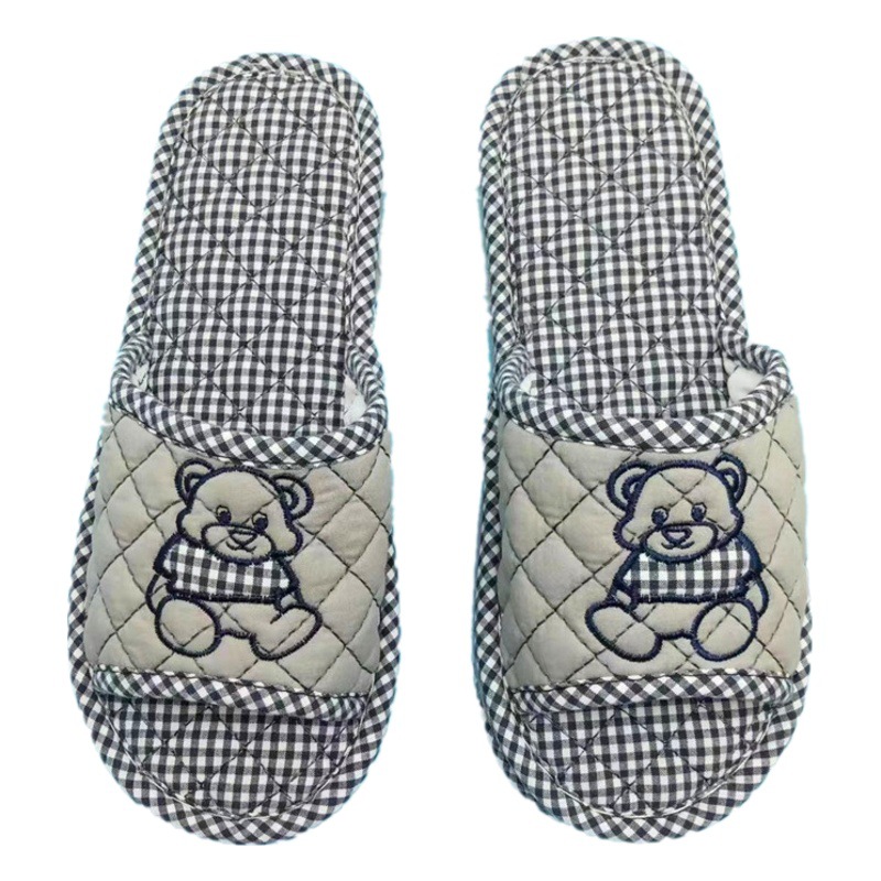 クロスボーダー純綿布芸カップルスリッパ