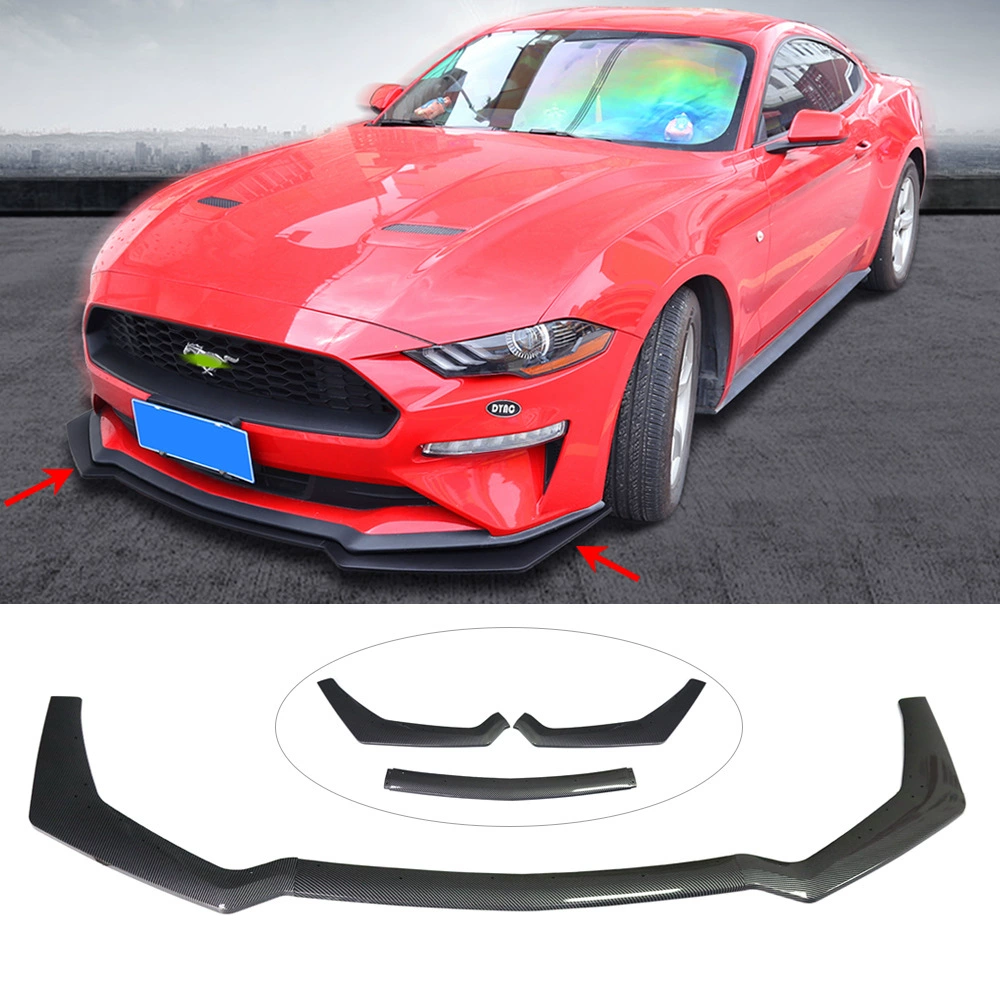 Подходит для 2018-2020 Shin Mustang трехступенчатый передний лопатообразный Mustang до модификации, лопатка черная яркая черная карбон