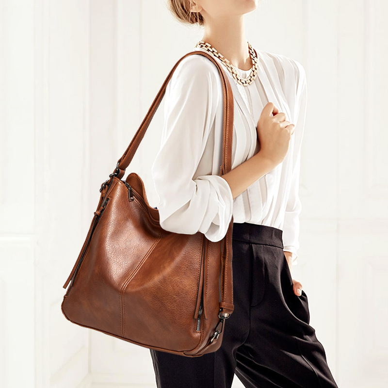 Large-Capacity Three-Piece Tote Bag Set, Retro Travel Backpack, Multi-Functional Women's Shoulder Crossbody Bag, Multi-Color Combination Large-Capacity Three-Piece Tote Bag Set, Retro Travel Backpack, Multi-Functional Women's Shoulder Crossbody Bag, Multi-Color Combination