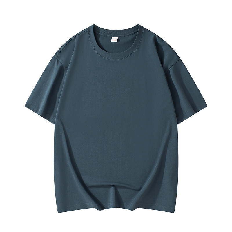Camiseta blanca de manga corta de algodón puro para hombre, talla europea y americana extragrande de 280 g, personalizada, moderna y fresca para el verano. image 15