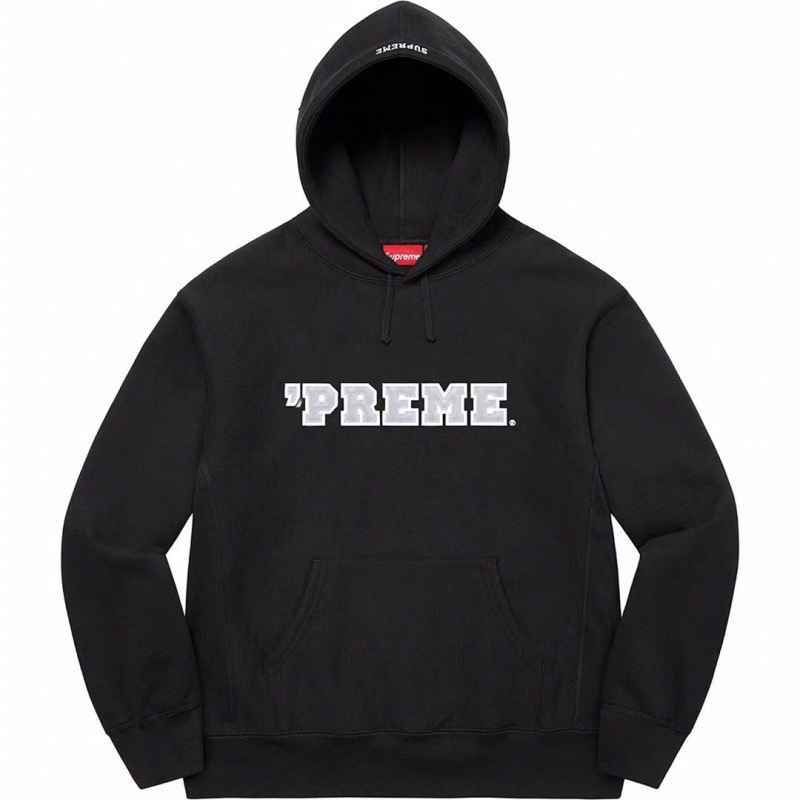 欧美潮品 Satin Appliqué Hooded Sweatshirt 连帽长袖加绒卫衣|undefined