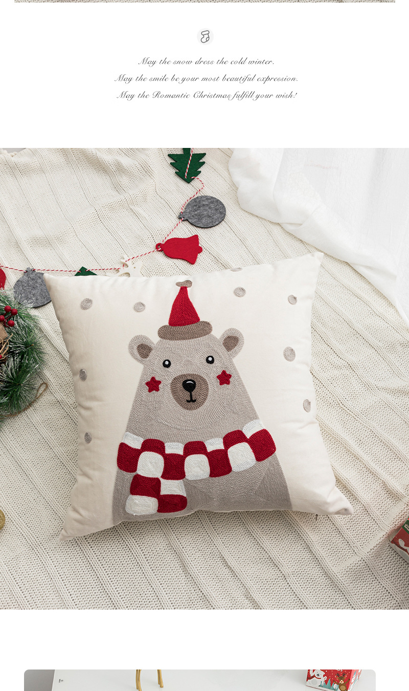 Casual Cute Letter Bear Solid Color Polyester Pillow Cases display picture 1