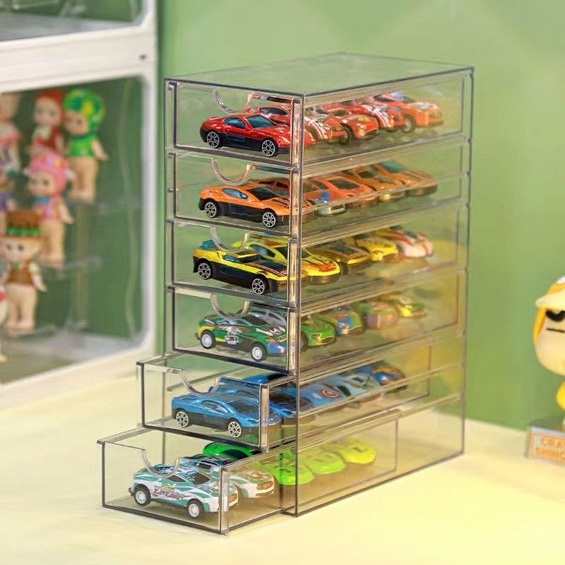 風火輪収納ケース引き出し合金小型自動車モデル1:64児童玩具多美カード透明展示棚|undefined