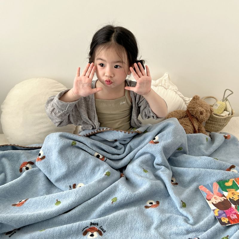 卡通舒棉绒双面绒毛毯贝壳边多功能沙发午休盖毯婴幼儿四季小毯子|undefined