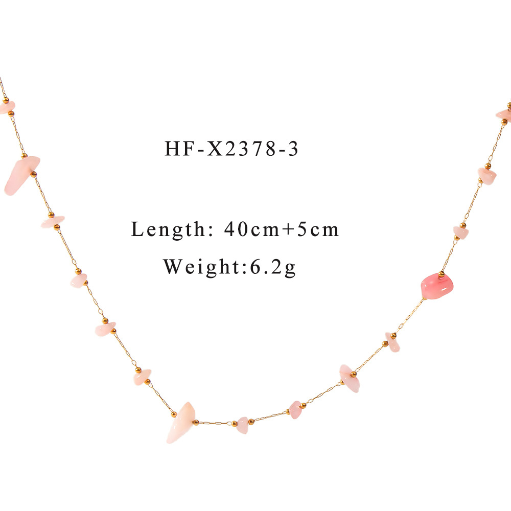 INS estilo caliente europeo y americano estilo bohemio collar de piedra natural pulsera conjunto de joyería de todo fósforo de verano para mujer 18K