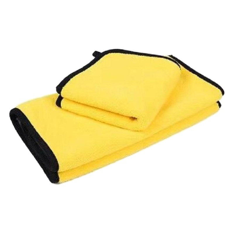Toalla de coche de lana de coral de doble capa de limpieza de automóviles suministros de belleza de dos colores de doble cara engrosada toalla absorbente de lavado de coches regalo