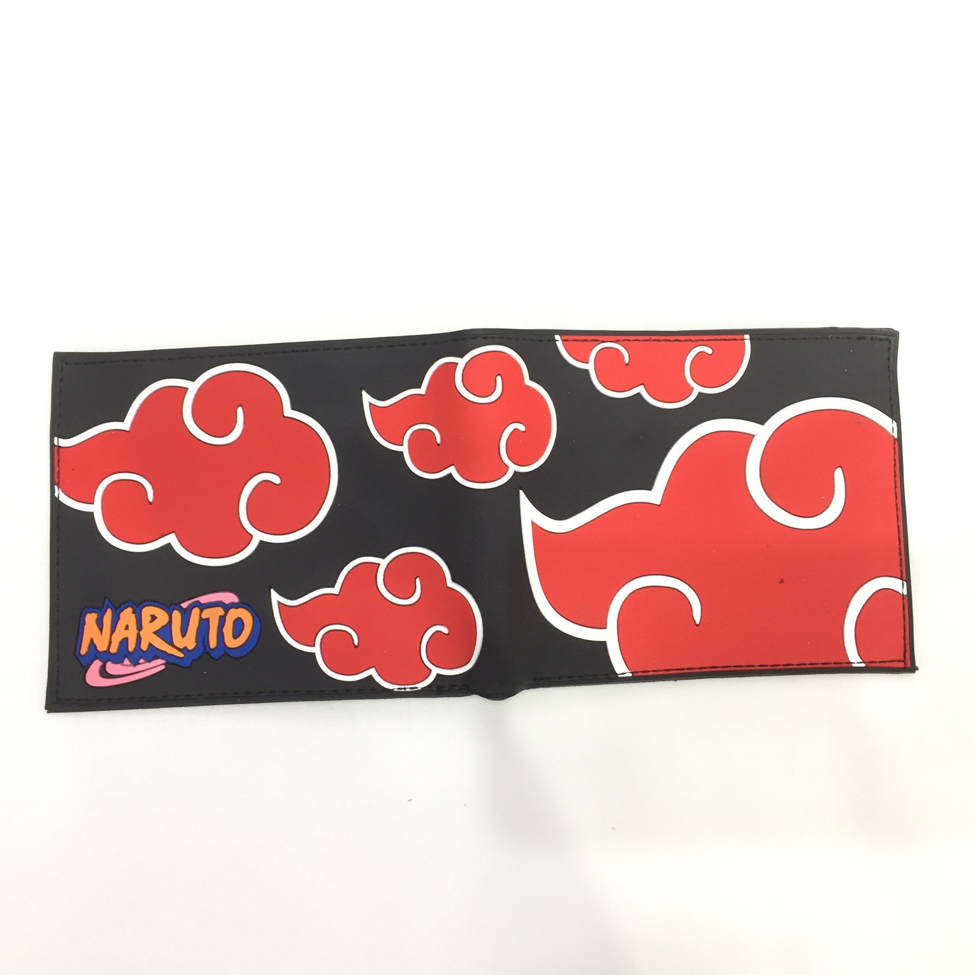 Naruto periferia billetera, Naruto Sasuke, cuatro generaciones de billetera roja, billetera corta, monedero de cambio de piel PU.