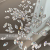 Zirconium, crystal with butterfly, jewelry, transparent nail decoration, fake nails, wholesale