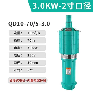 三相抽水油浸泵 380v农用灌溉大流量潜水泵 工业大功率抽水机