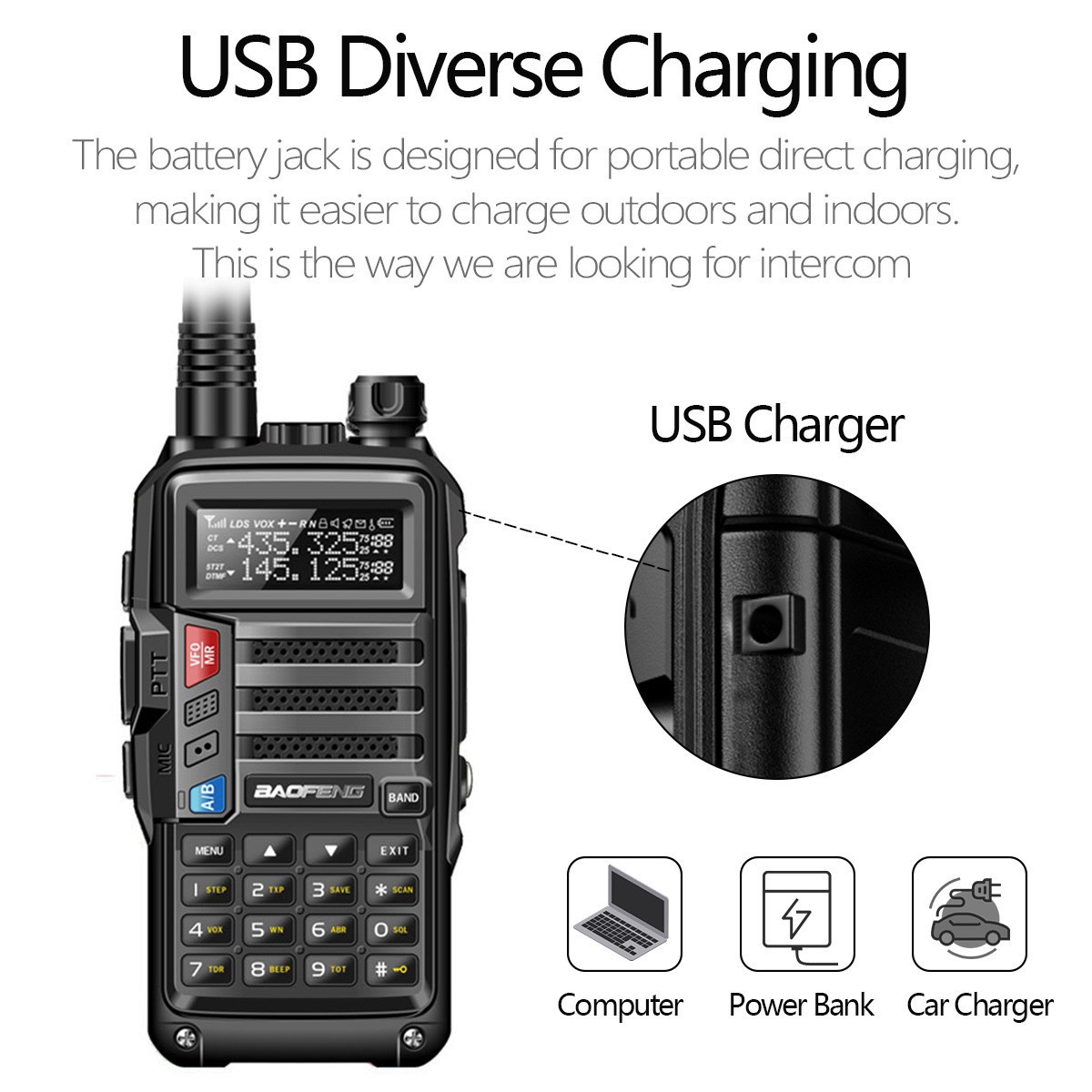 Baofeng Baofeng UV - 5RPLUS walkie-talkie UV doble segmento de alta potencia al aire libre walkie-talkie civil comercio exterior al por mayor