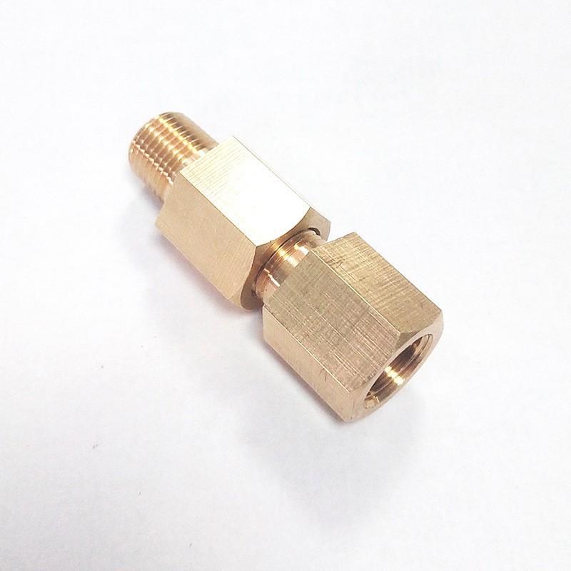Auto 1/8NPT-1/8BSPT medidor de presión de combustible adaptador reductor de latón adaptador de conversión