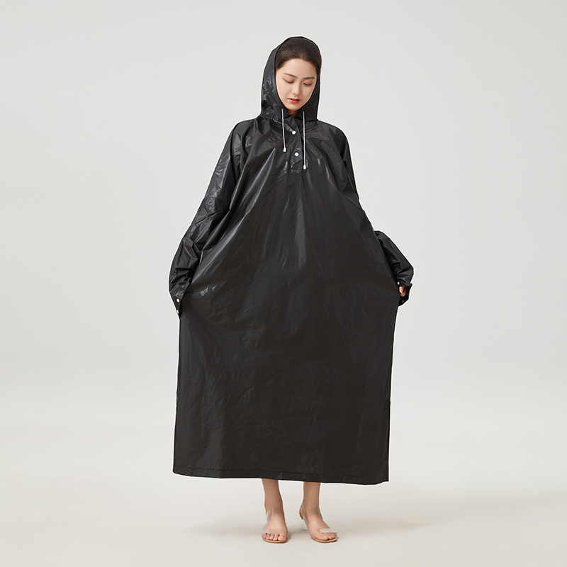 EVA Non-Disposable Raincoat Pullover Hooded Thickened and Long Full Body Rainstorm-proof Outdoor Portable Poncho