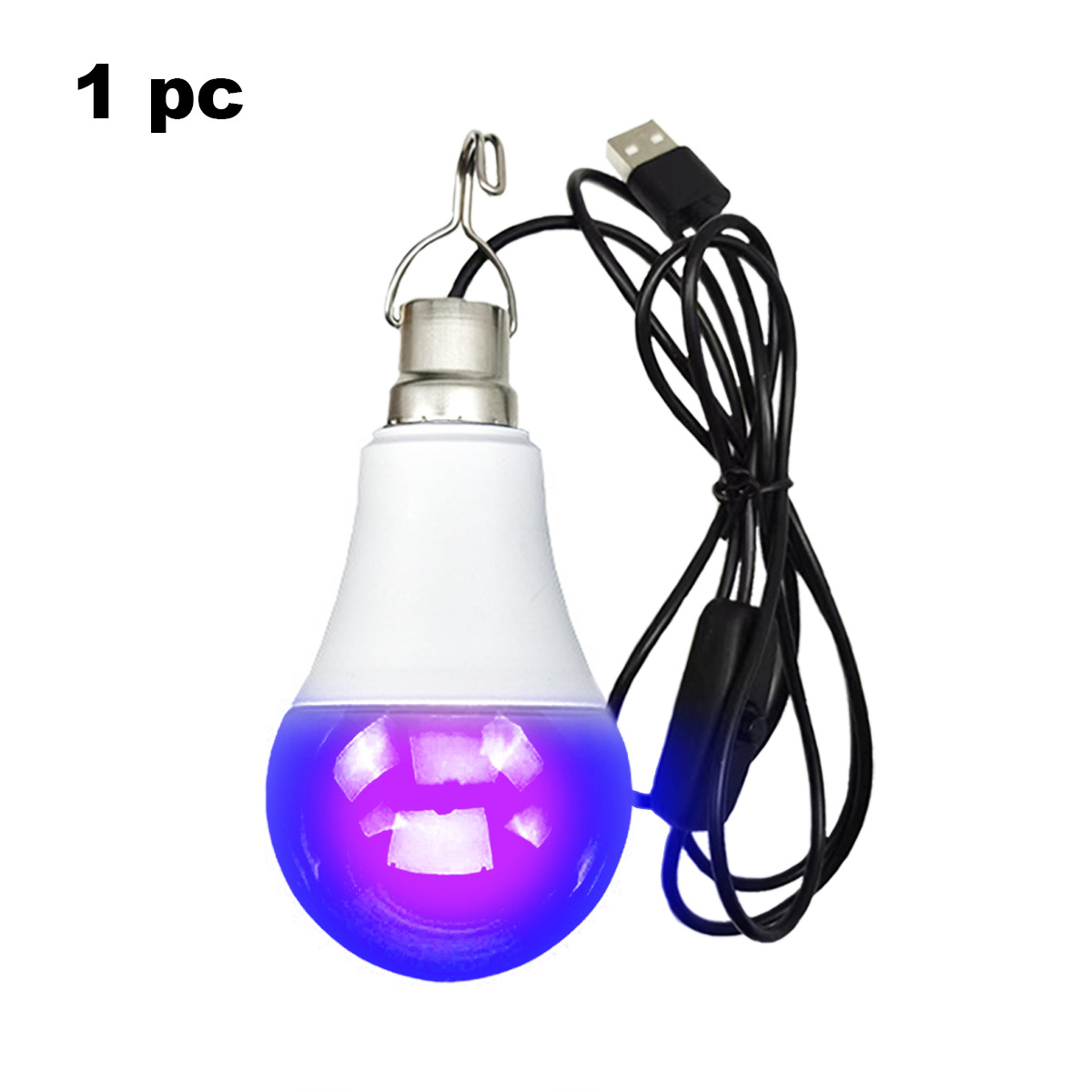 10W USB 보라색 전구(케이블 포함)